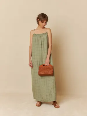 Midi Strap Dress Lichen Green