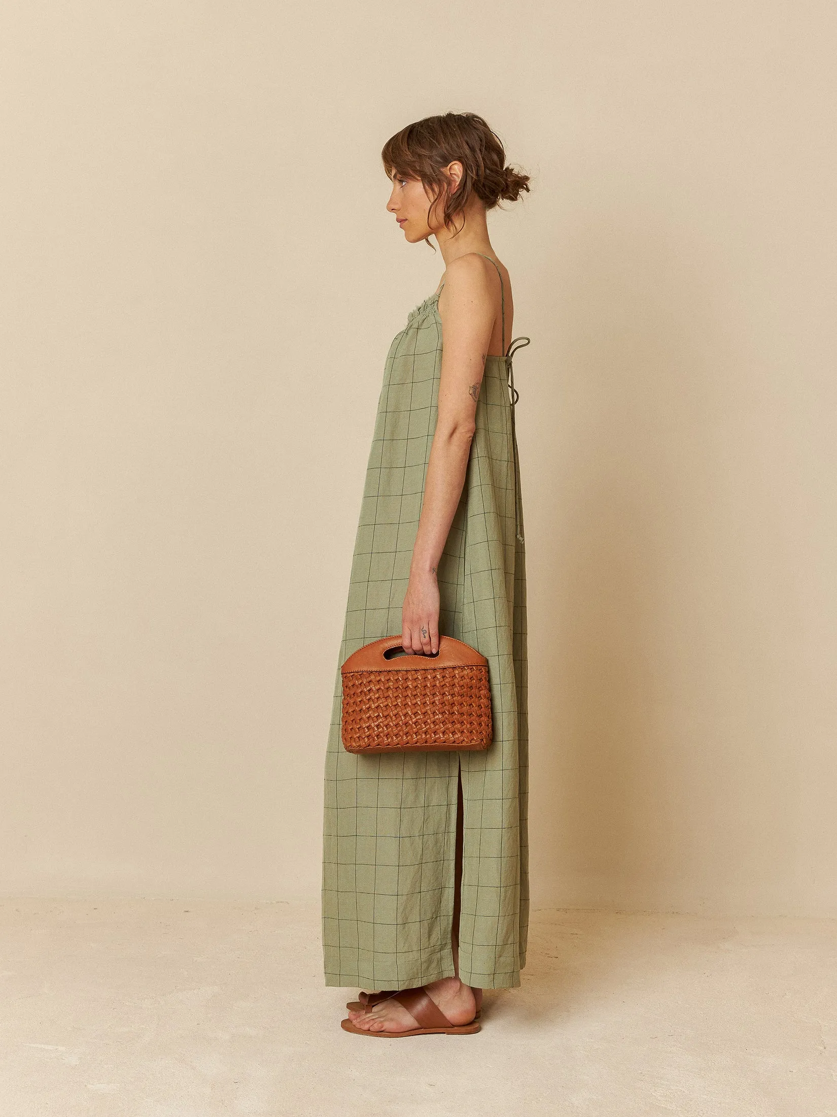 Midi Strap Dress Lichen Green
