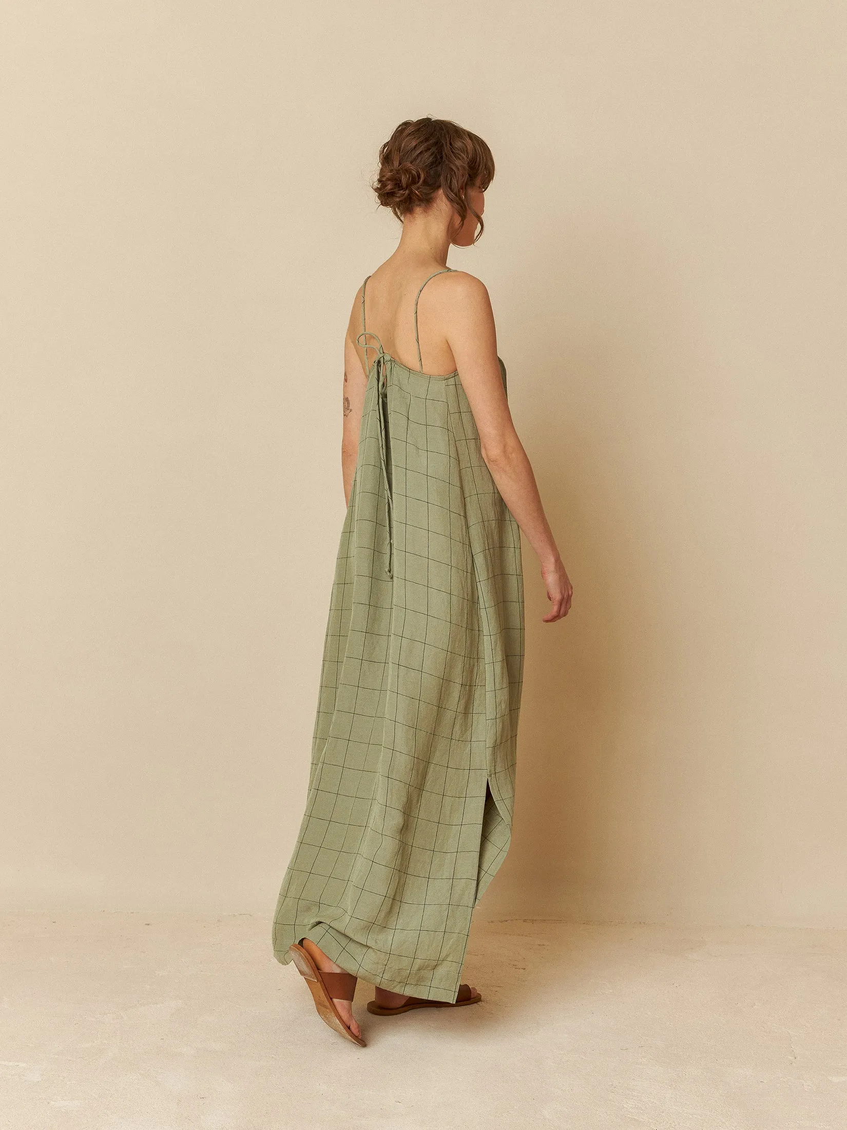 Midi Strap Dress Lichen Green