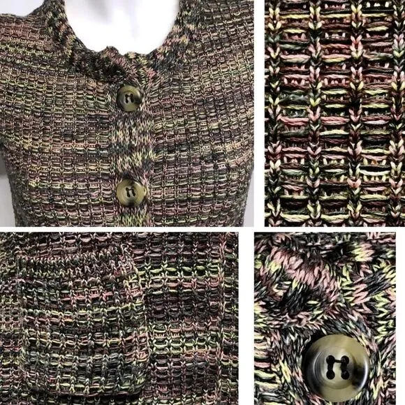 MISSONI M Cardigan Sweater 28&quot; Long Pockets XS S 4