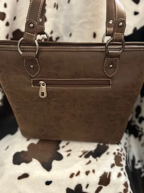 Montana West Brown Aztec Studded