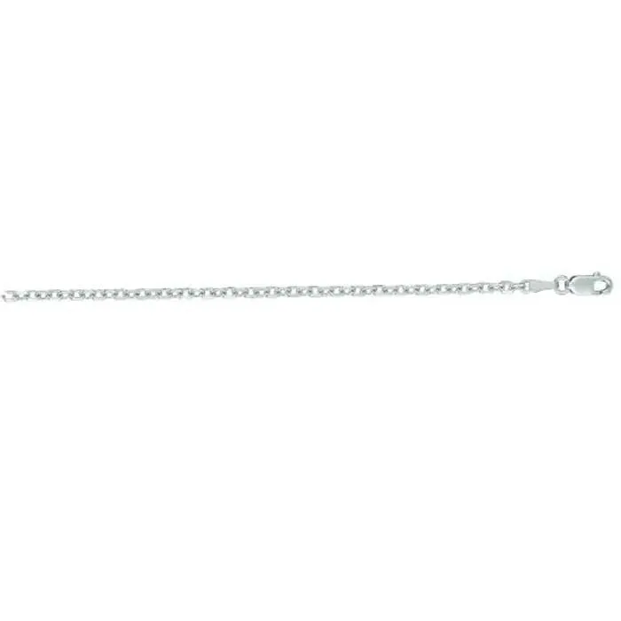 Mountz Collection 18" Diamond Cut Cable Link Chain in 14K White Gold