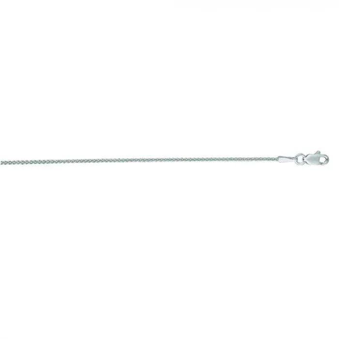 Mountz Collection 24" Round Wheat Chain in 14K White Gold