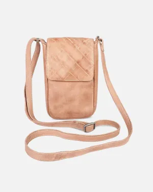 Muller | Diamond Patterned Leather Phone Bag
