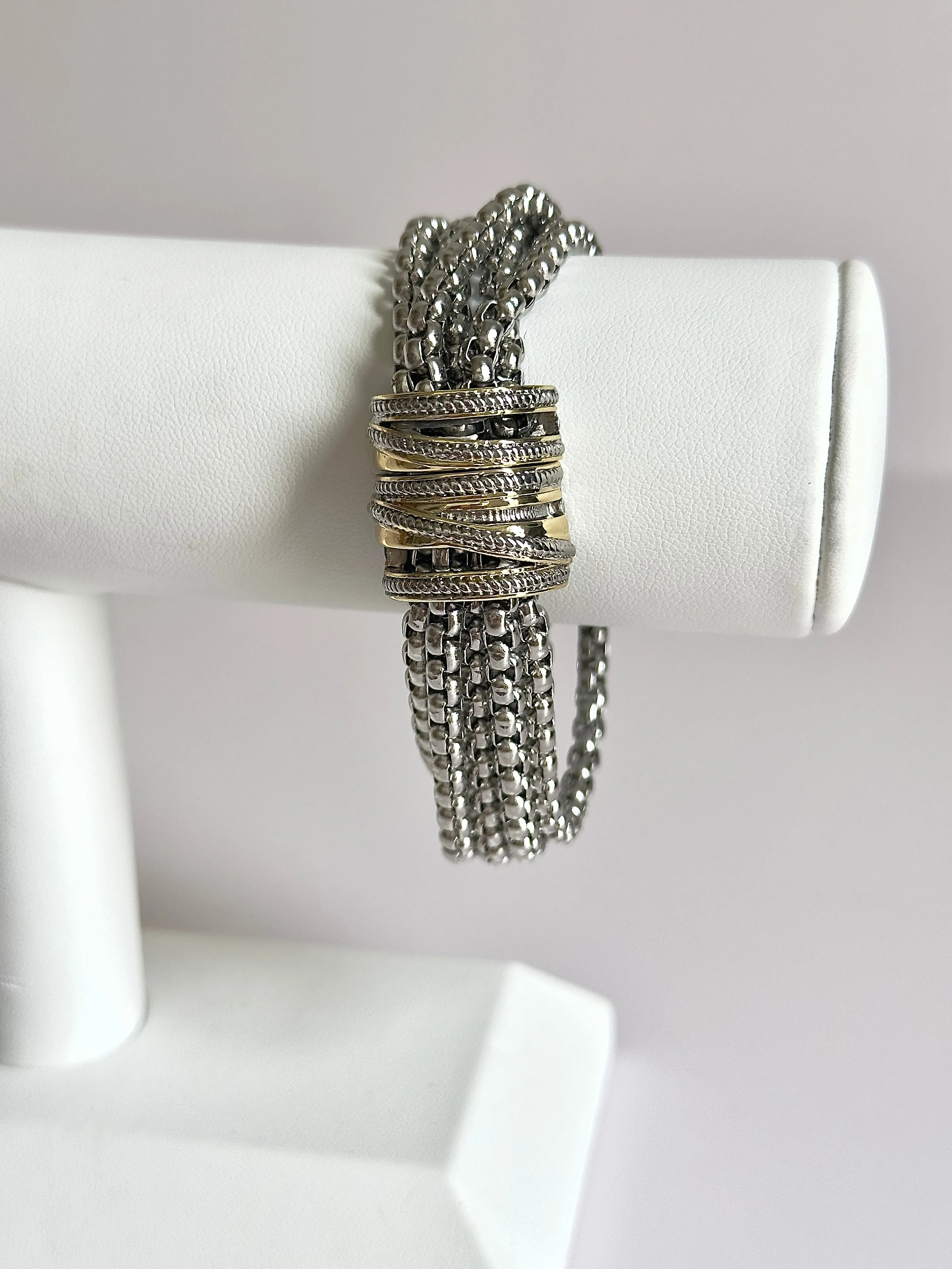 Multi Silver Strand Bracelet
