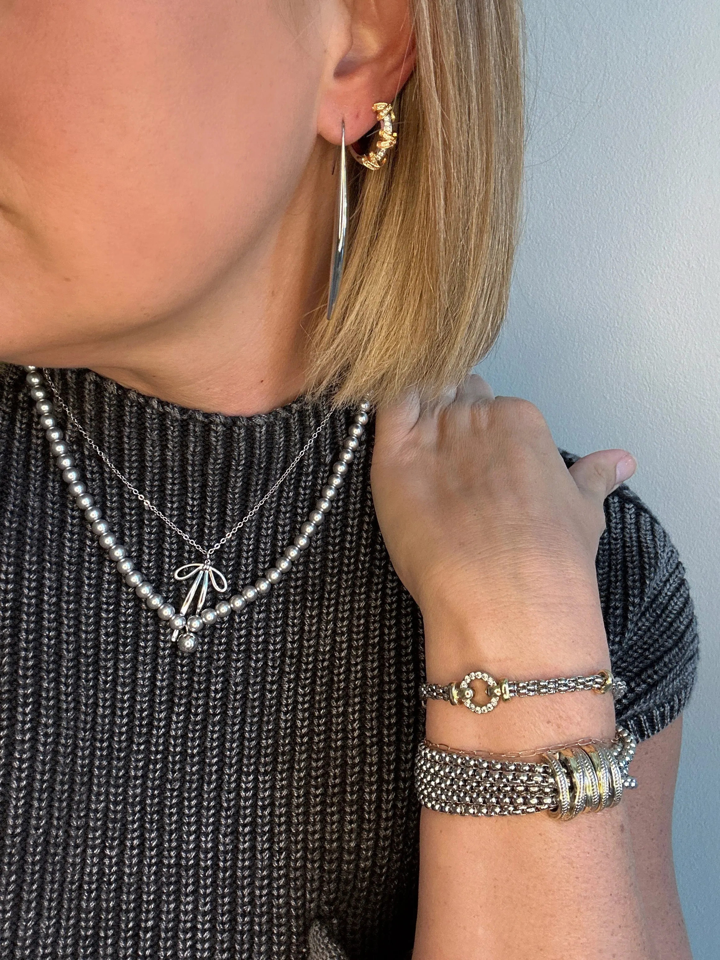 Multi Silver Strand Bracelet