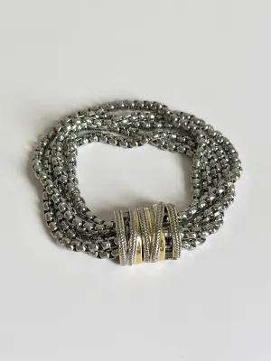 Multi Silver Strand Bracelet