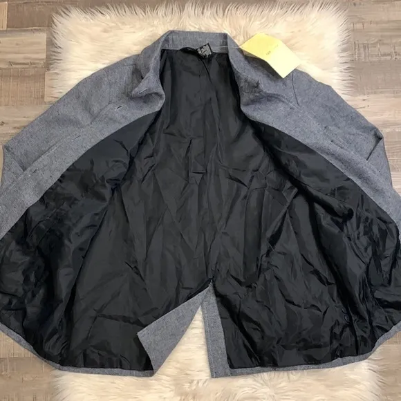 NEW Dialogue linen blend shacket fully lined L