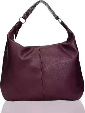 New Lamni Women Maroon Shoulder Bag, ultra soft, 2 side zip pockets, 1 main zippered compartment