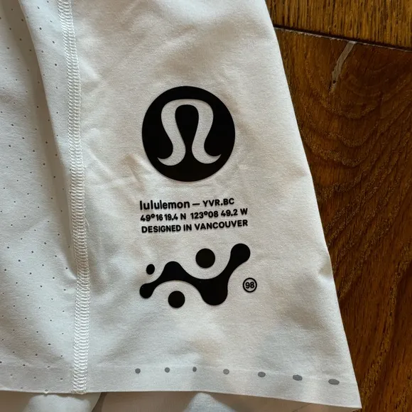 New Lululemon Nulux Road to Trail Lined off white High-Rise Short. Sz 8.