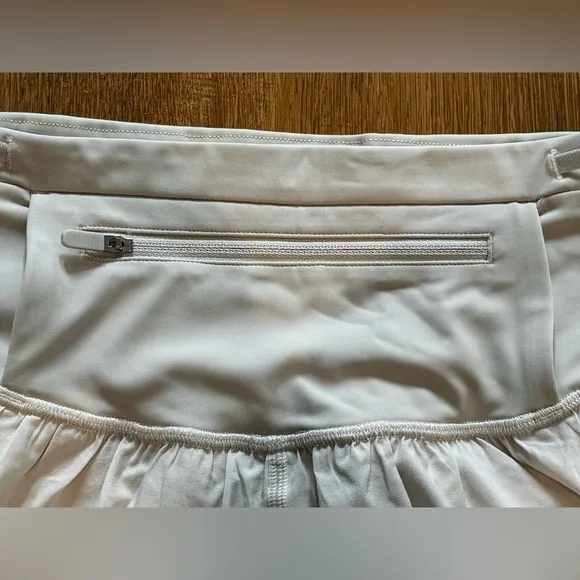 New Lululemon Nulux Road to Trail Lined off white High-Rise Short. Sz 8.