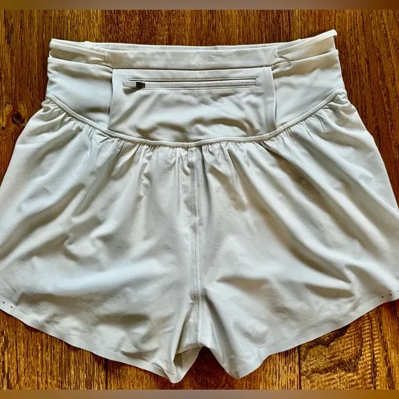 New Lululemon Nulux Road to Trail Lined off white High-Rise Short. Sz 8.