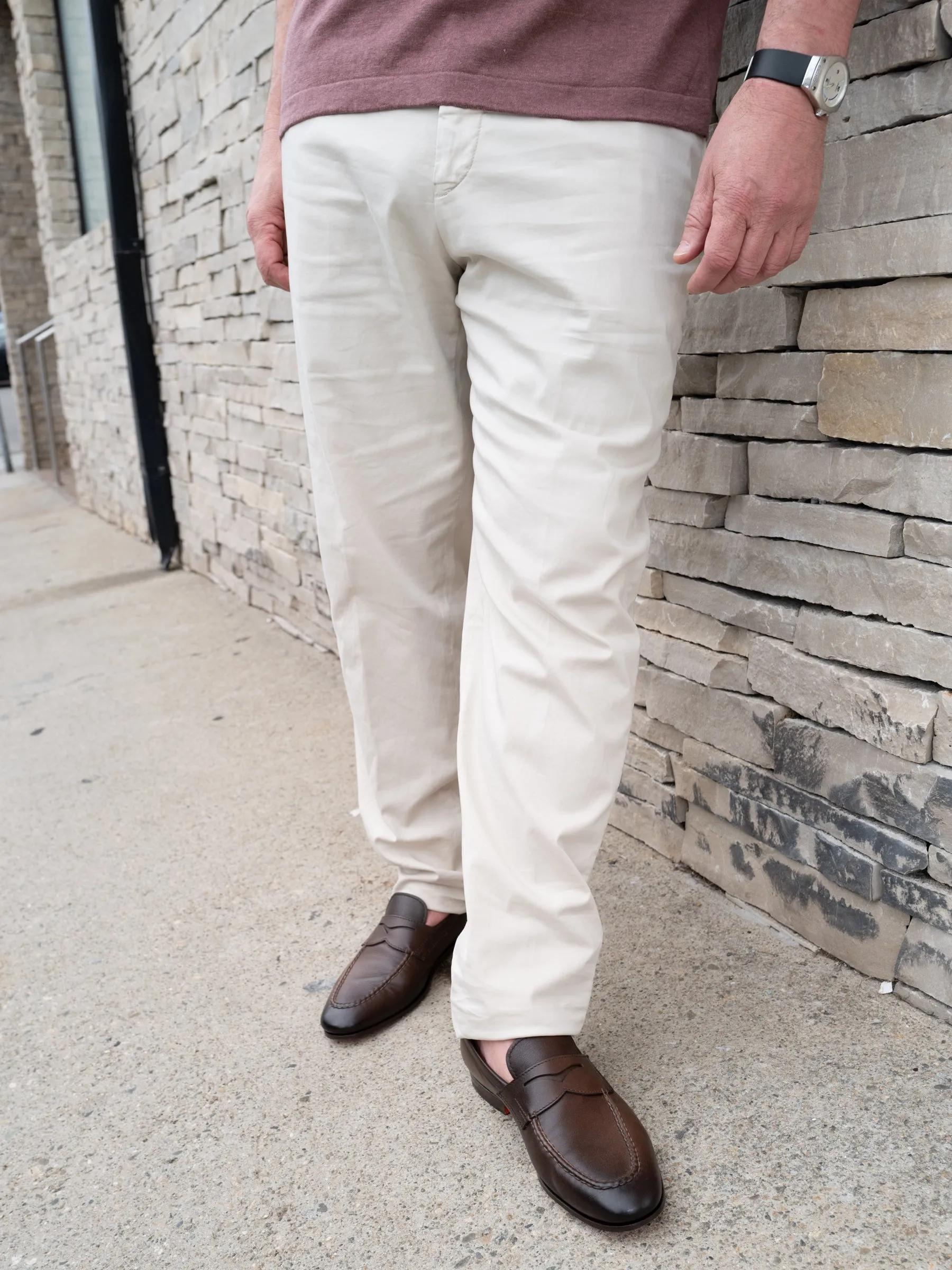 New York Cotton/Silk Chino - Natural