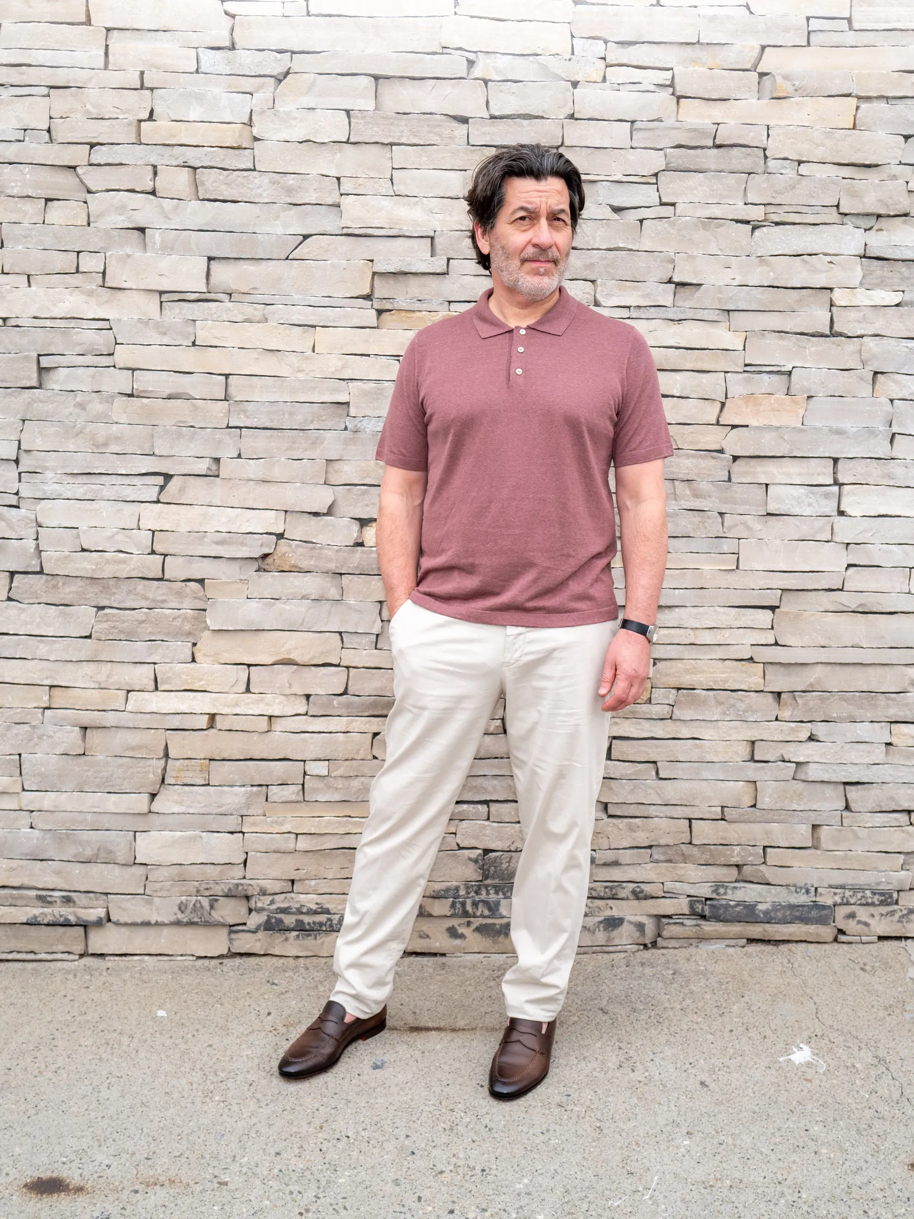 New York Cotton/Silk Chino - Natural