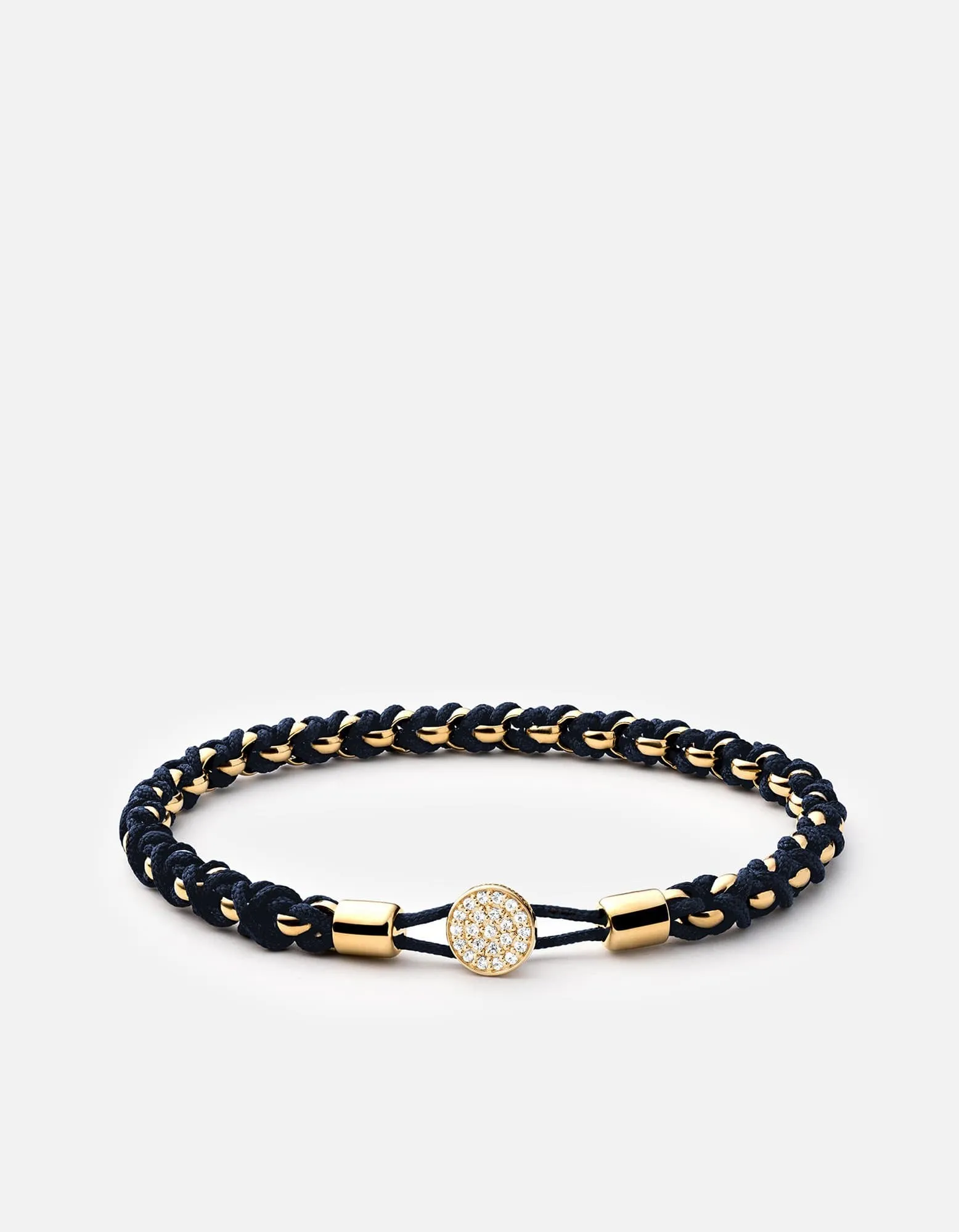 Nexus Chain Bracelet, 14k Gold Pavé