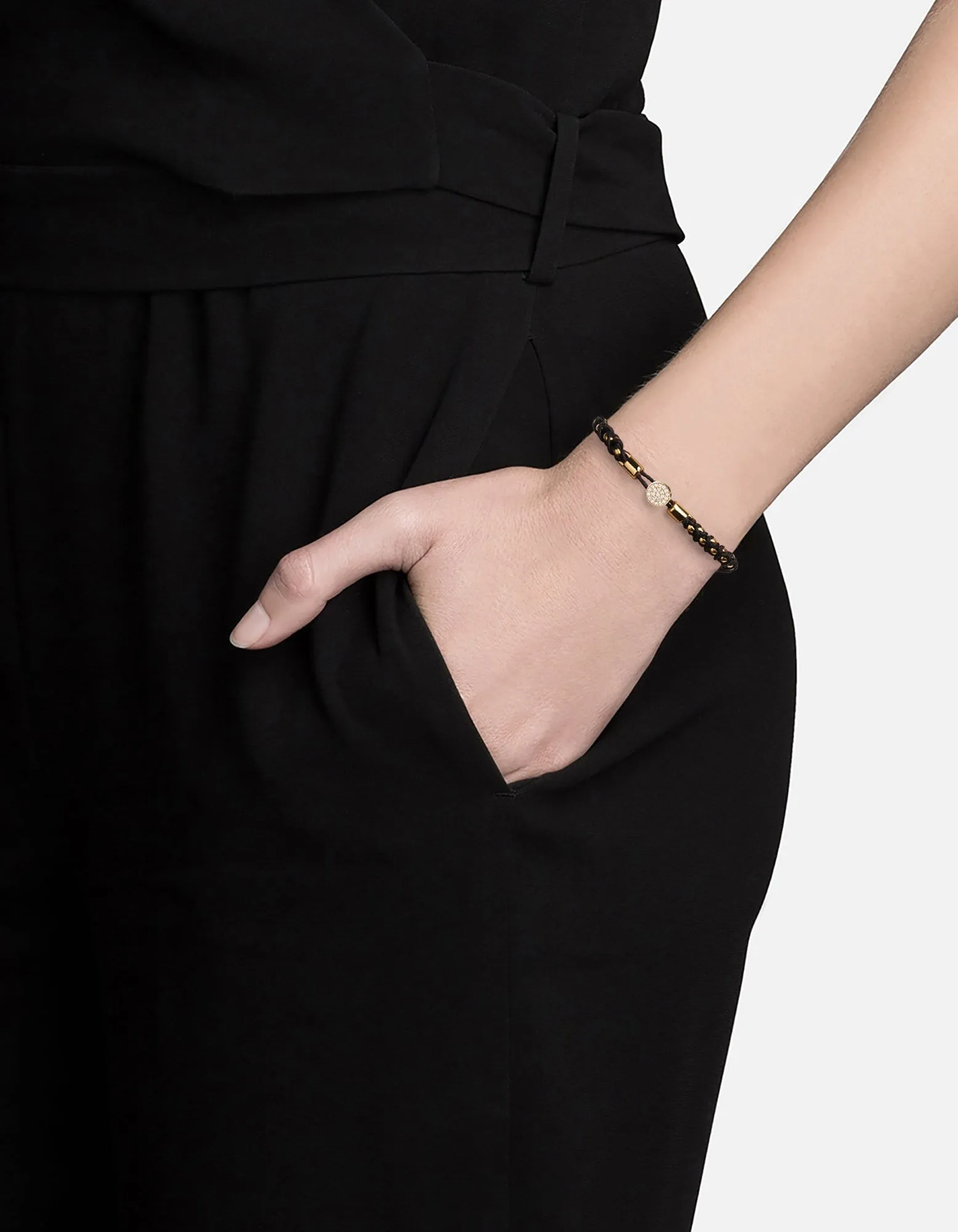 Nexus Chain Bracelet, 14k Gold Pavé