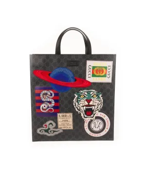 Night Courrier Soft GG Supreme Tote - Black / Multi