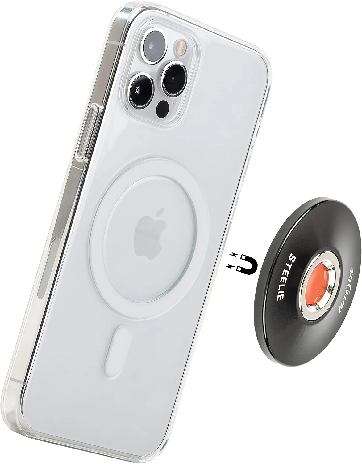 NiteIze - Steelie Orbiter Plus Magnetic Socket   Metal Ring component for Magsafe