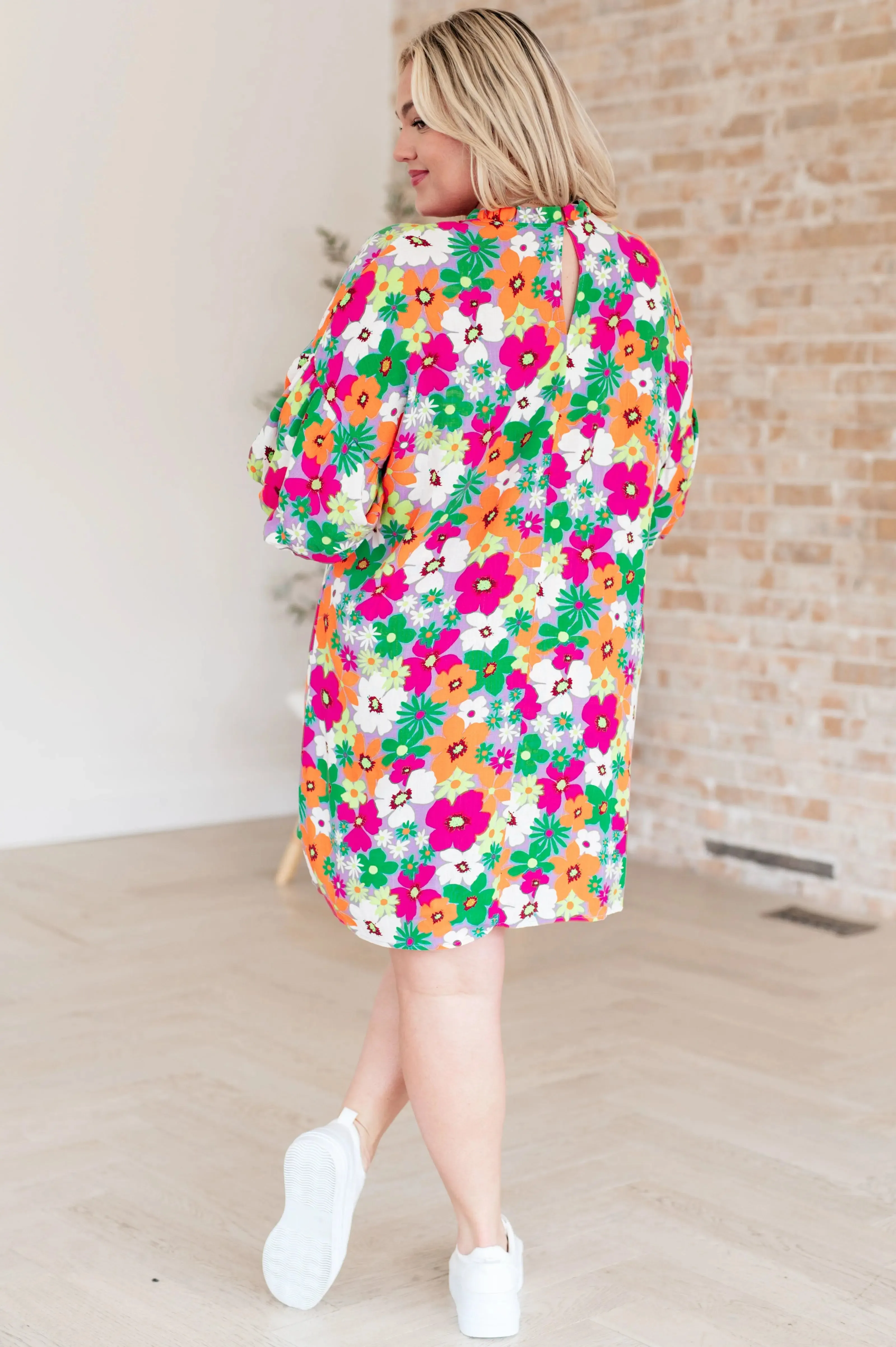 No Garden, No Problem Bubble Sleeve Dress