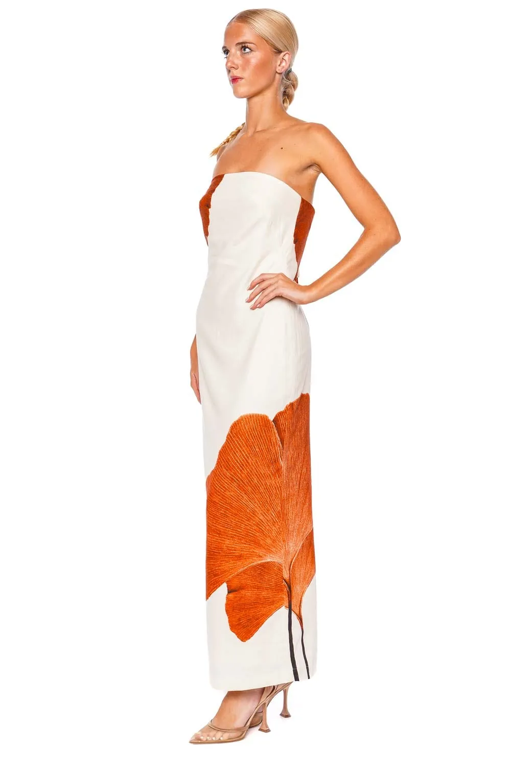 Nosso Amor Strapless Midi Dress