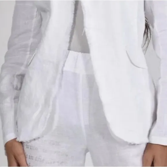 NWOT Frank Lyman Open Front White Woven Jacket Size XS / TP.
