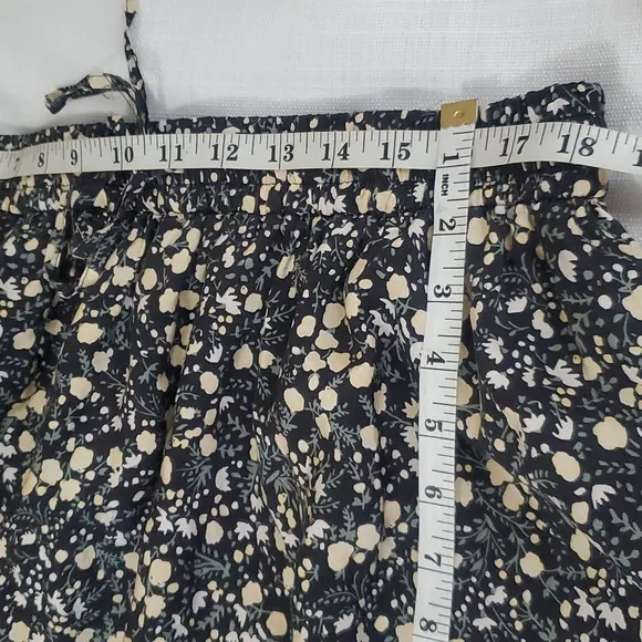 NWT J Crew Skirt Size XL Womens 100%Silk Pull On Garden Floral Drawstring