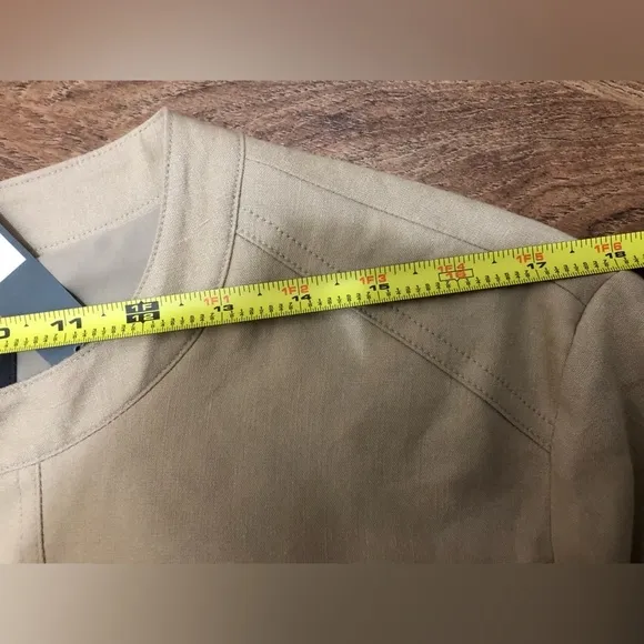 NWT The Limited Linen/Rayon Blend Lined Zipper Jacket Tan Safari