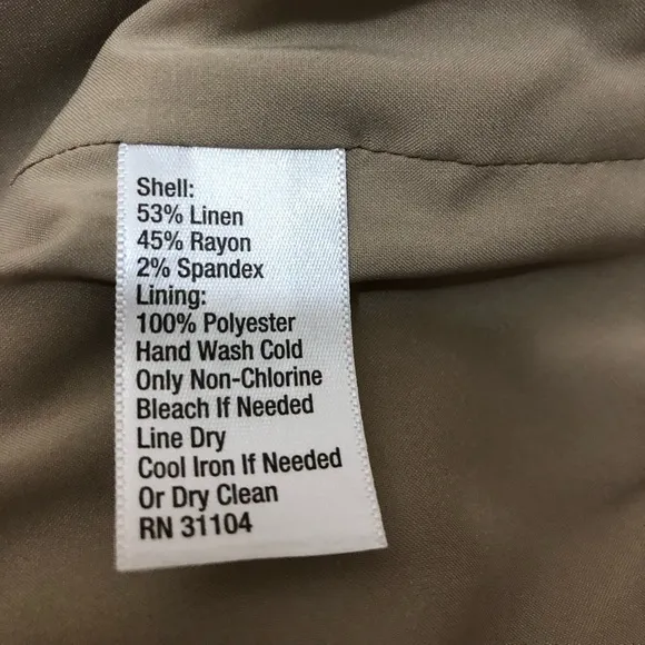 NWT The Limited Linen/Rayon Blend Lined Zipper Jacket Tan Safari