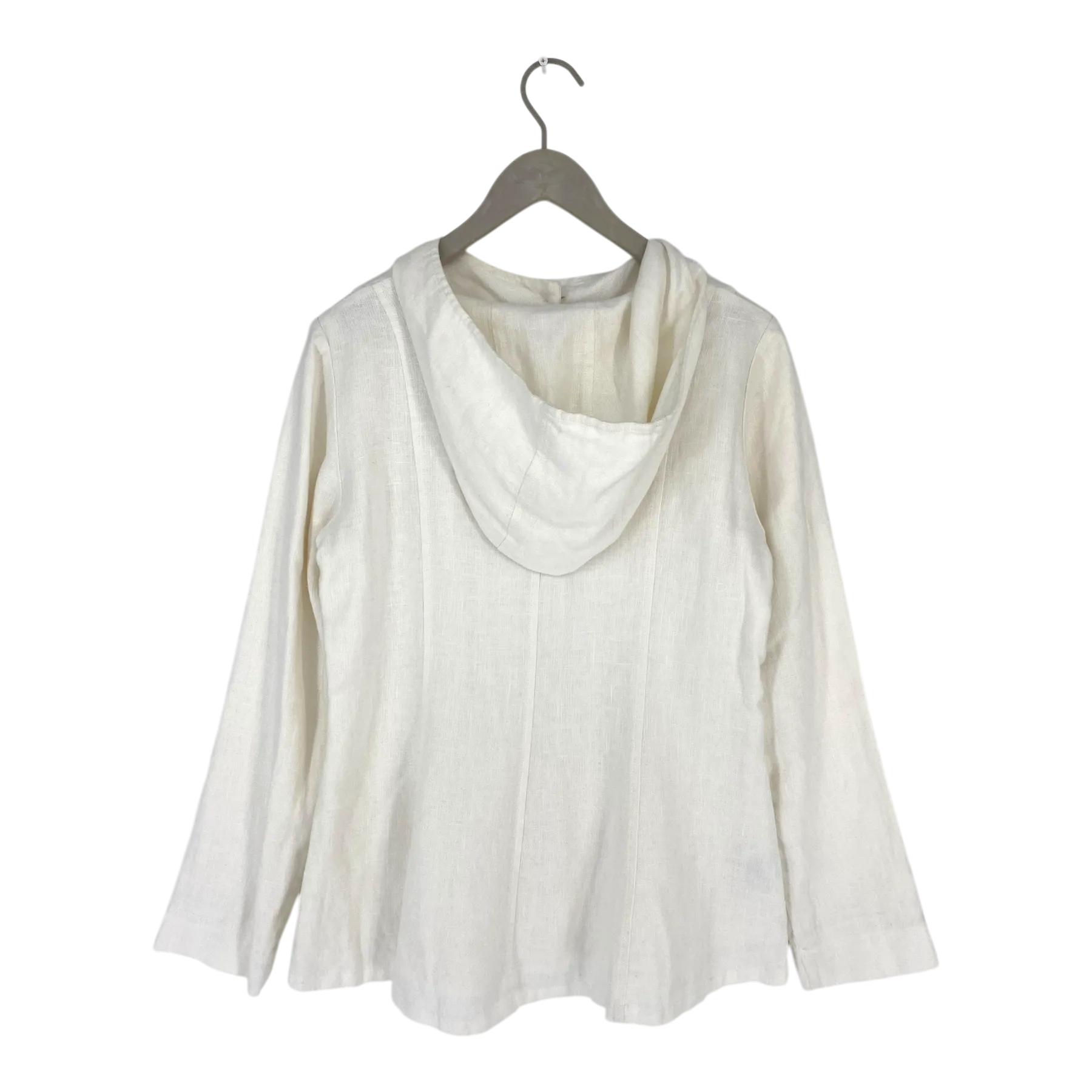 Olars Ulla joss linen hoodie, white | woman S