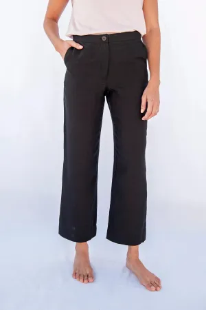Olivia Linen Trousers in black