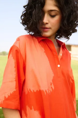 Orange Brush Stroke - Madame Dress