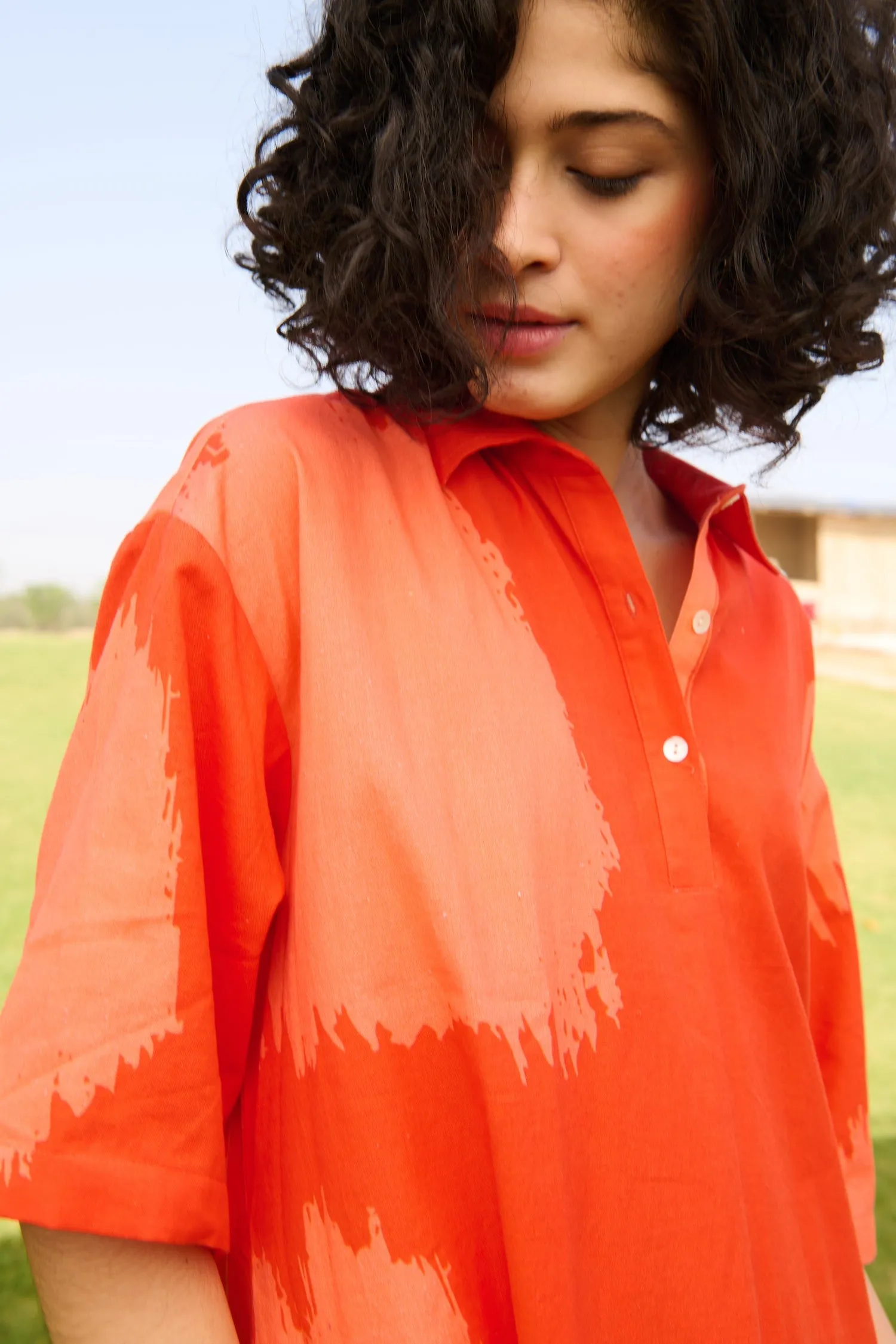 Orange Brush Stroke - Madame Dress