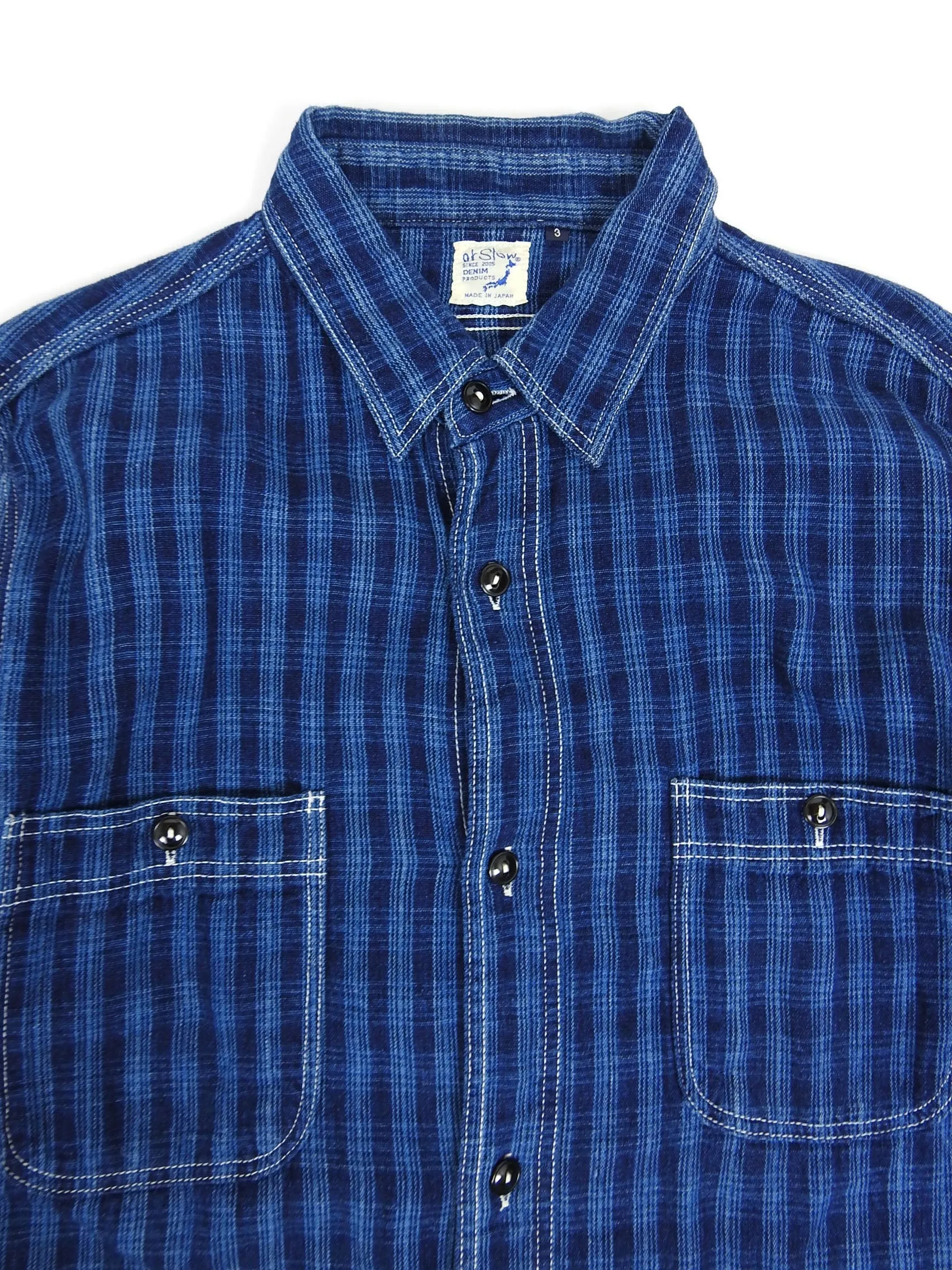 Orslow Indigo Dyed Shirt Size 3