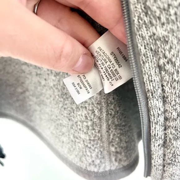 Patagonia Women's Better Sweater Fleece Jacket Birch White 25542 Size Small