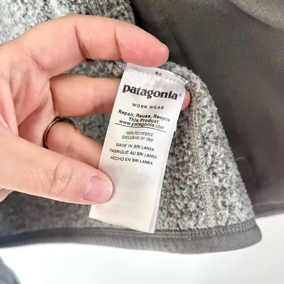 Patagonia Women's Better Sweater Fleece Jacket Birch White 25542 Size Small