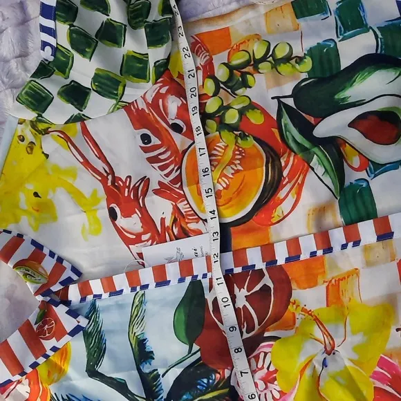 Perbai Womens NWT Tropical Print 2 Piece Short Sleeve Wide Leg LoungeSet Size XL