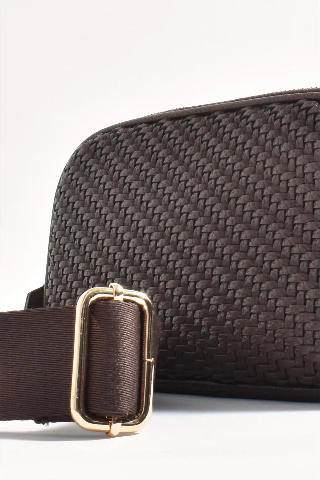 Percy Weave Cross Body Bag Chocolate