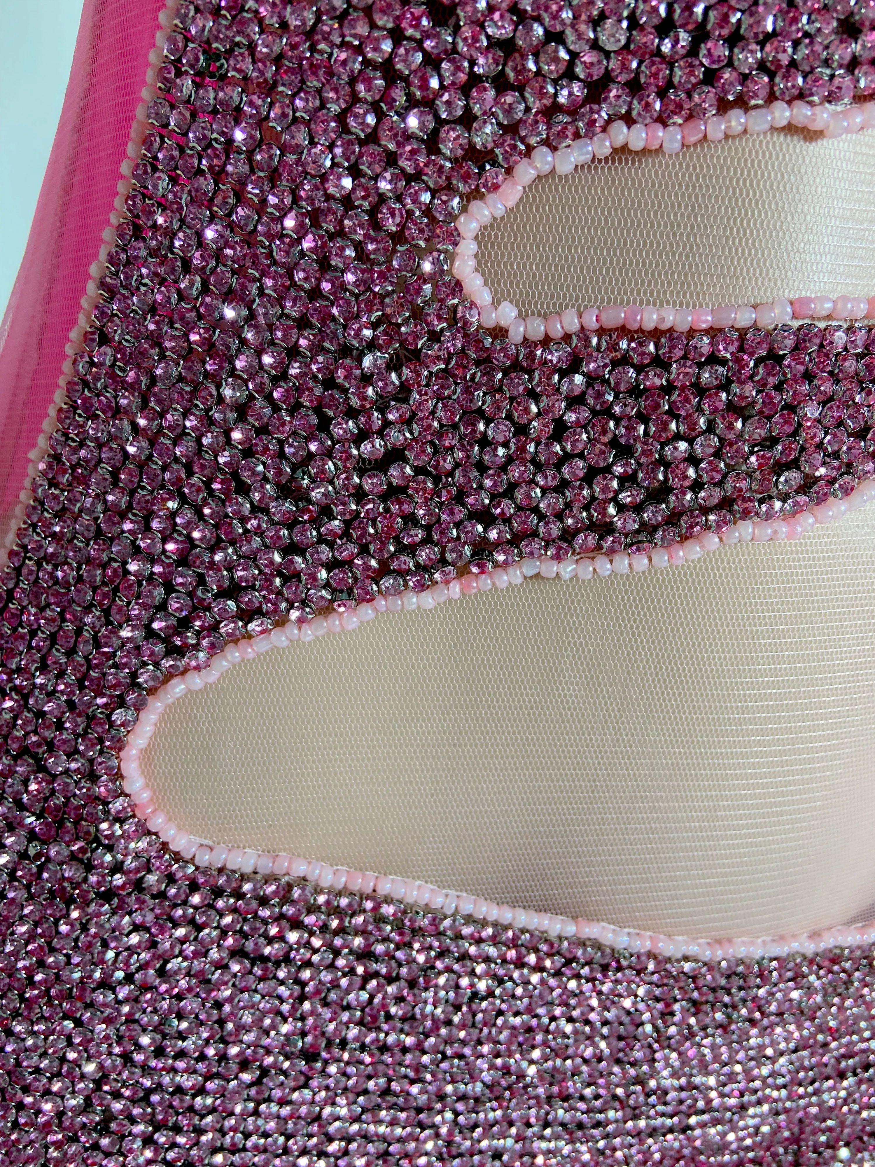 Pink Sheer Zippered Dress