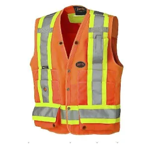 Pioneer 6692 Hi-Viz Surveyor's Safety Vest - Orange