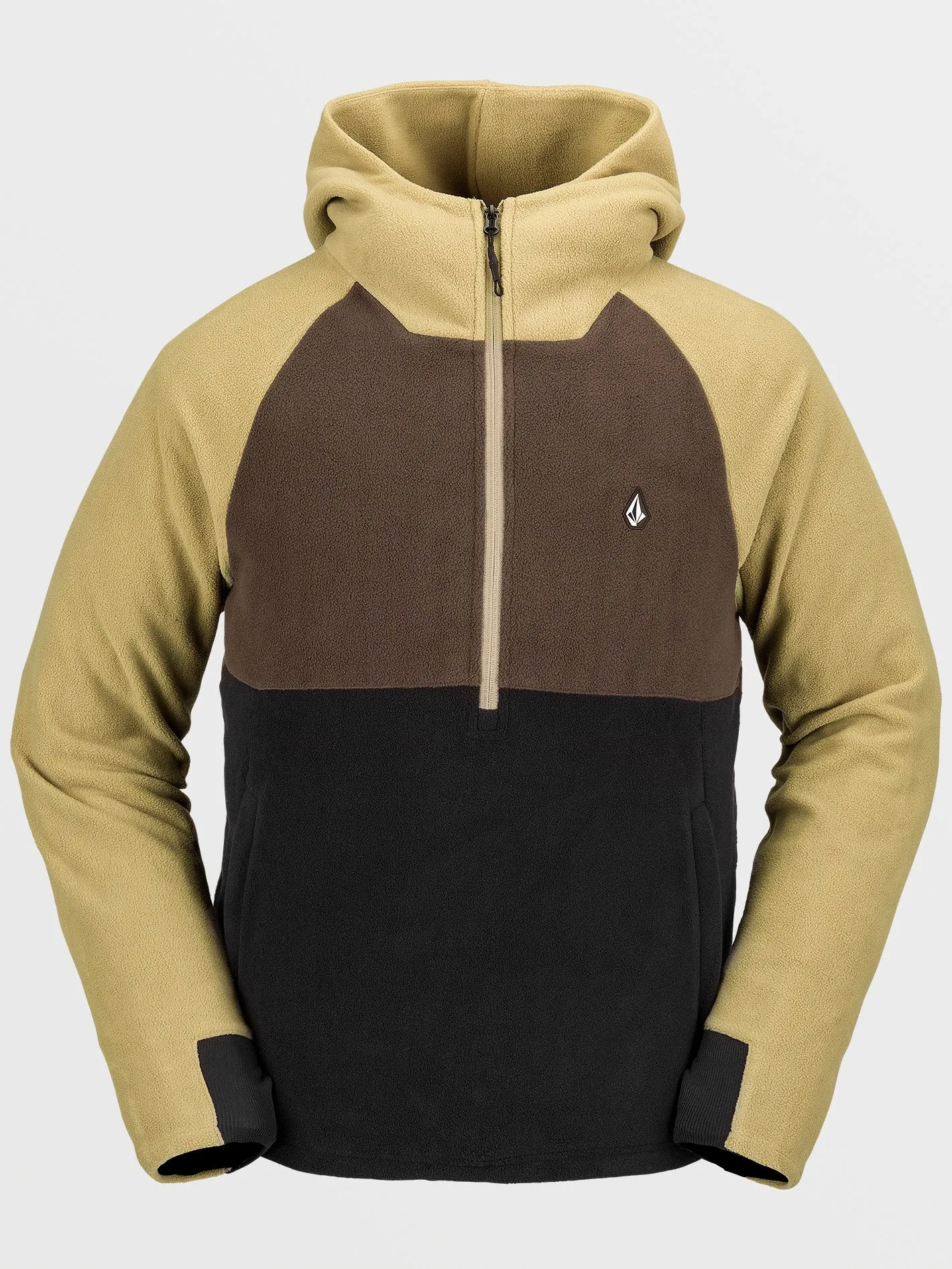 Polar Half-zipped Hoodie - DARK KHAKI