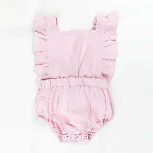 Ponchik Babies   Kids Ruffle Back Romper - Lemonade