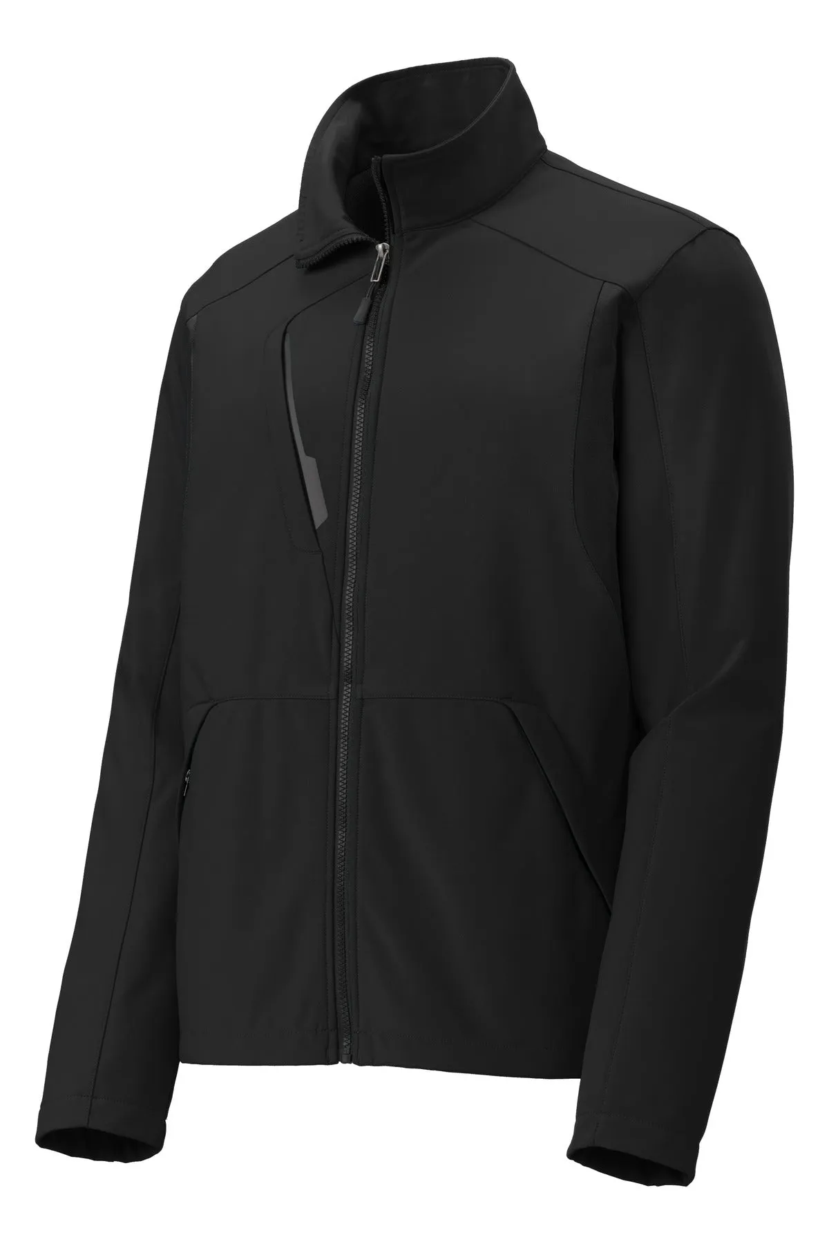 Port Authority Back-Block Soft Shell Jacket. J336 Black/ Black