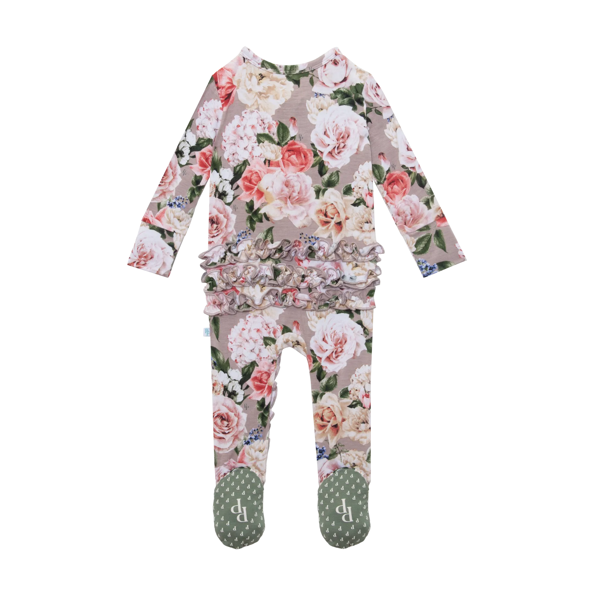 Posh Peanut Cassie Ruffled Zippered Footie