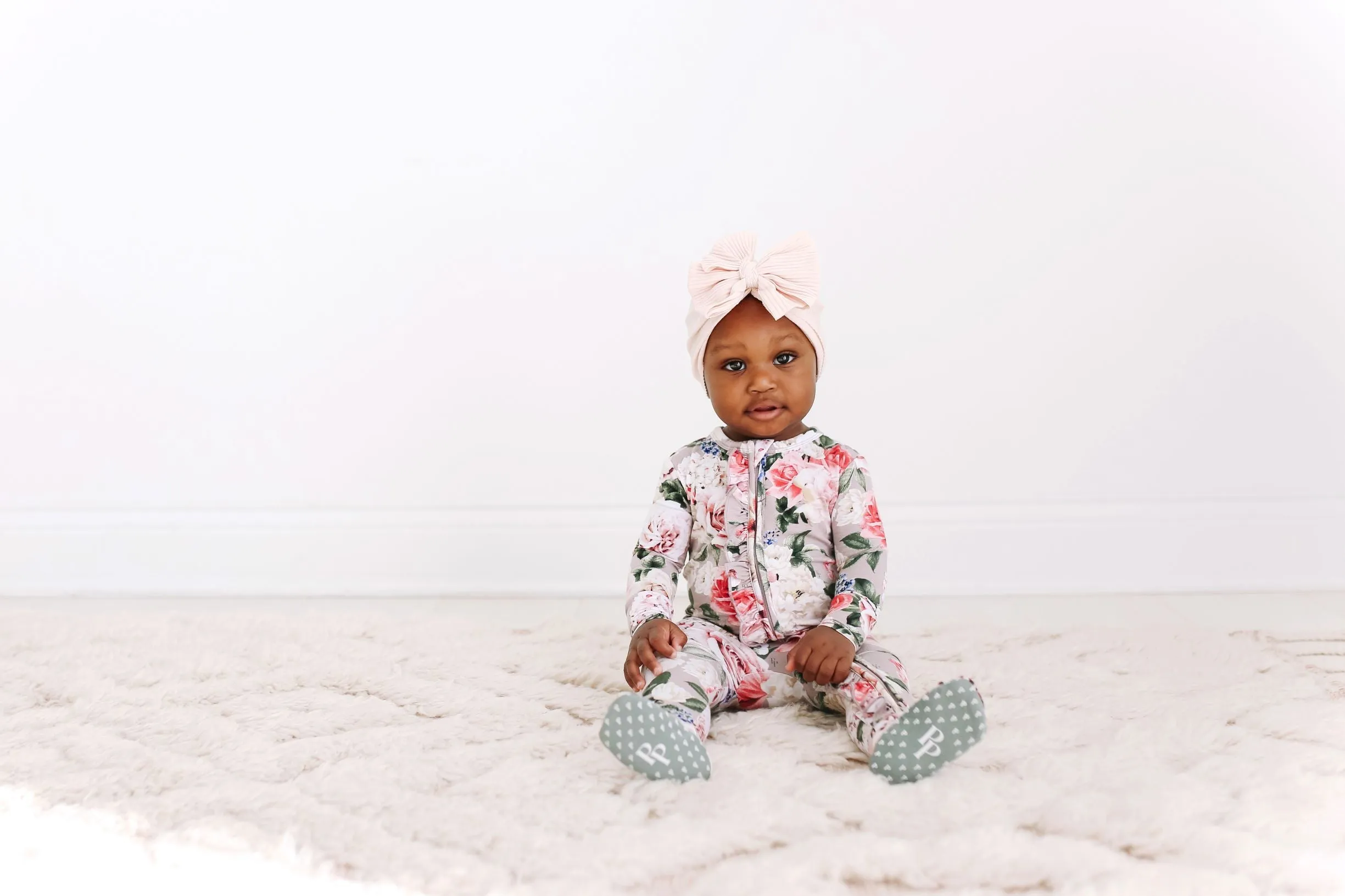 Posh Peanut Cassie Ruffled Zippered Footie
