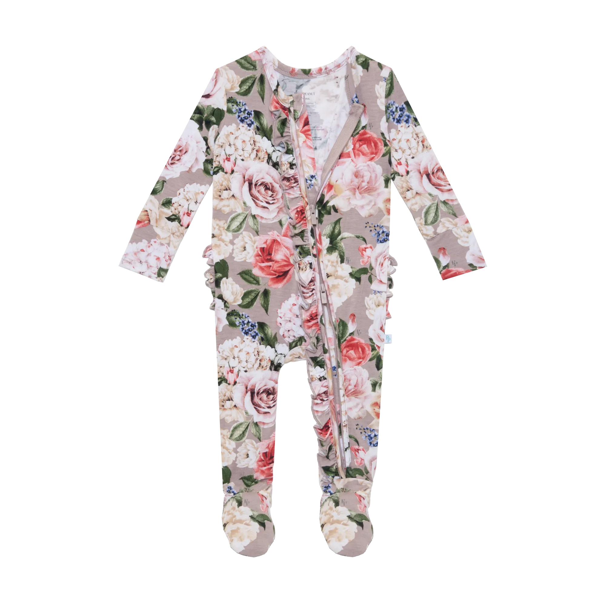 Posh Peanut Cassie Ruffled Zippered Footie