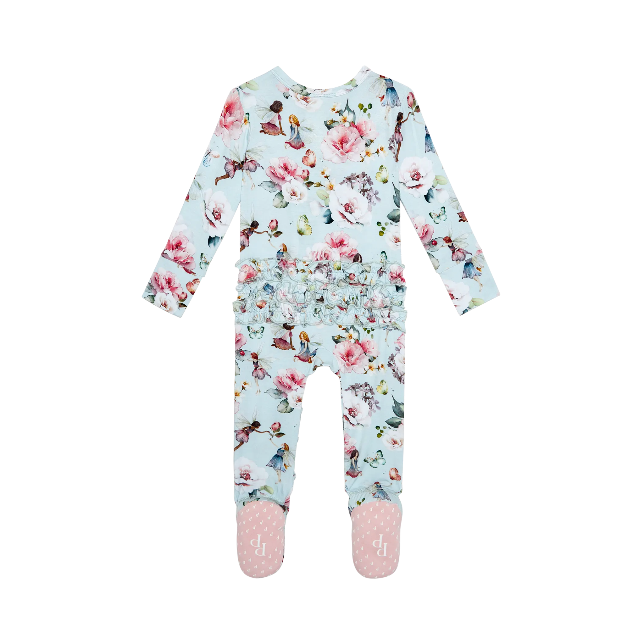 Posh Peanut Melinda Ruffled Zippered Footie