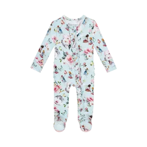 Posh Peanut Melinda Ruffled Zippered Footie