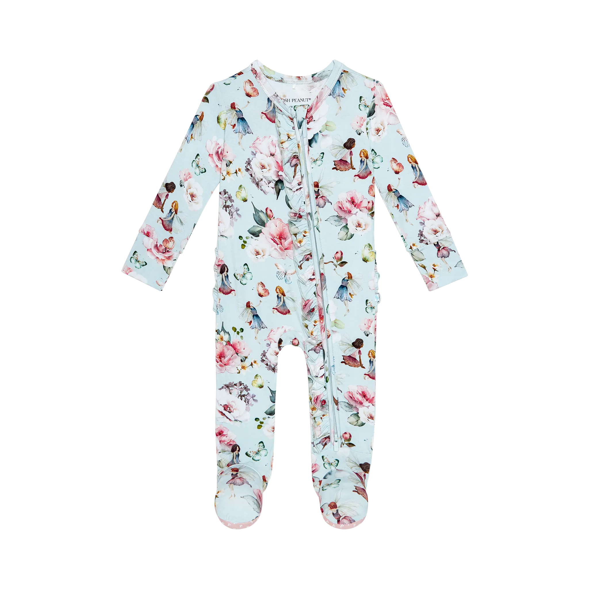 Posh Peanut Melinda Ruffled Zippered Footie
