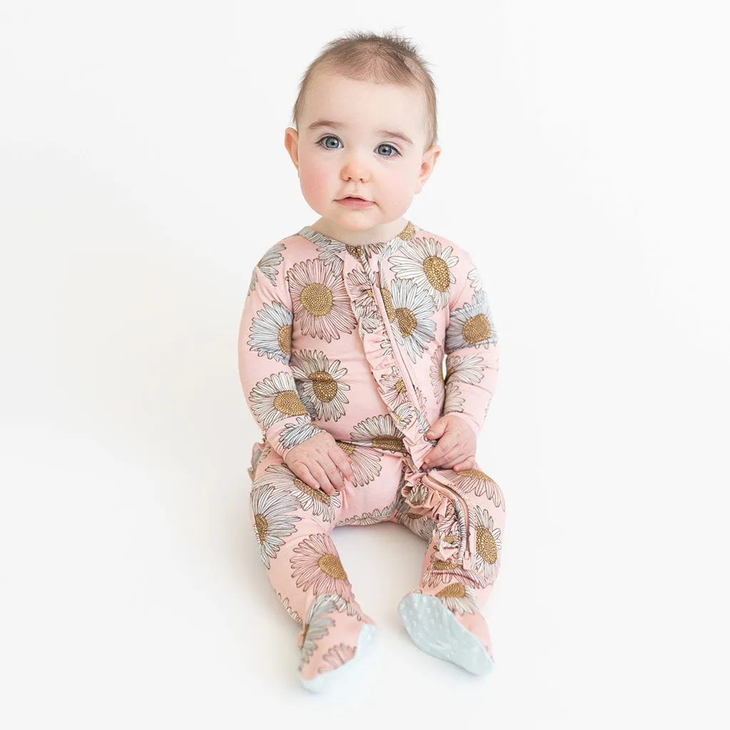 Posh Peanut Millie Ruffled Zippered Footie
