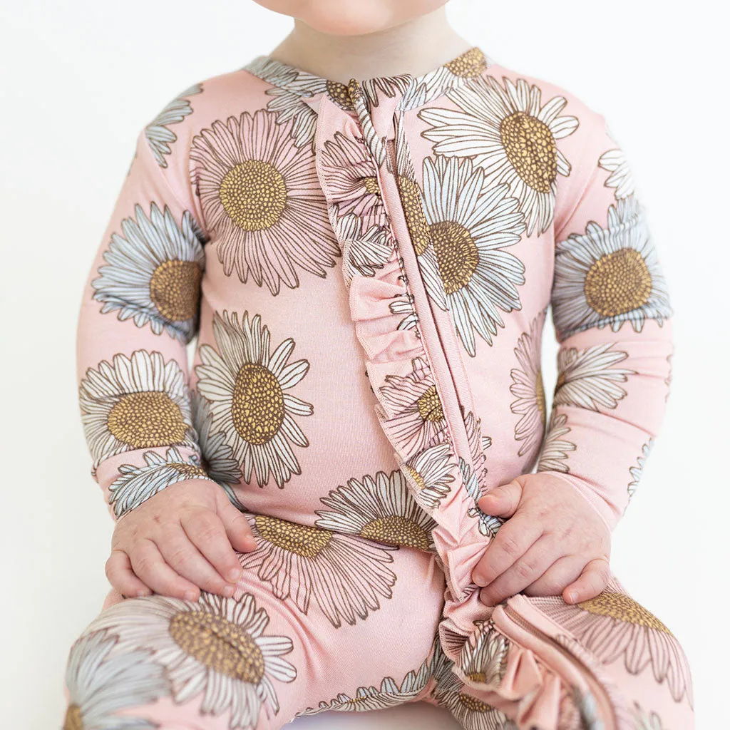 Posh Peanut Millie Ruffled Zippered Footie